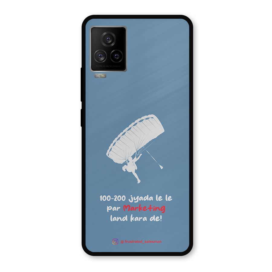 Marketing Land Kara De SteelBlue Metal Back Case for iQOO 7 Legend 5G