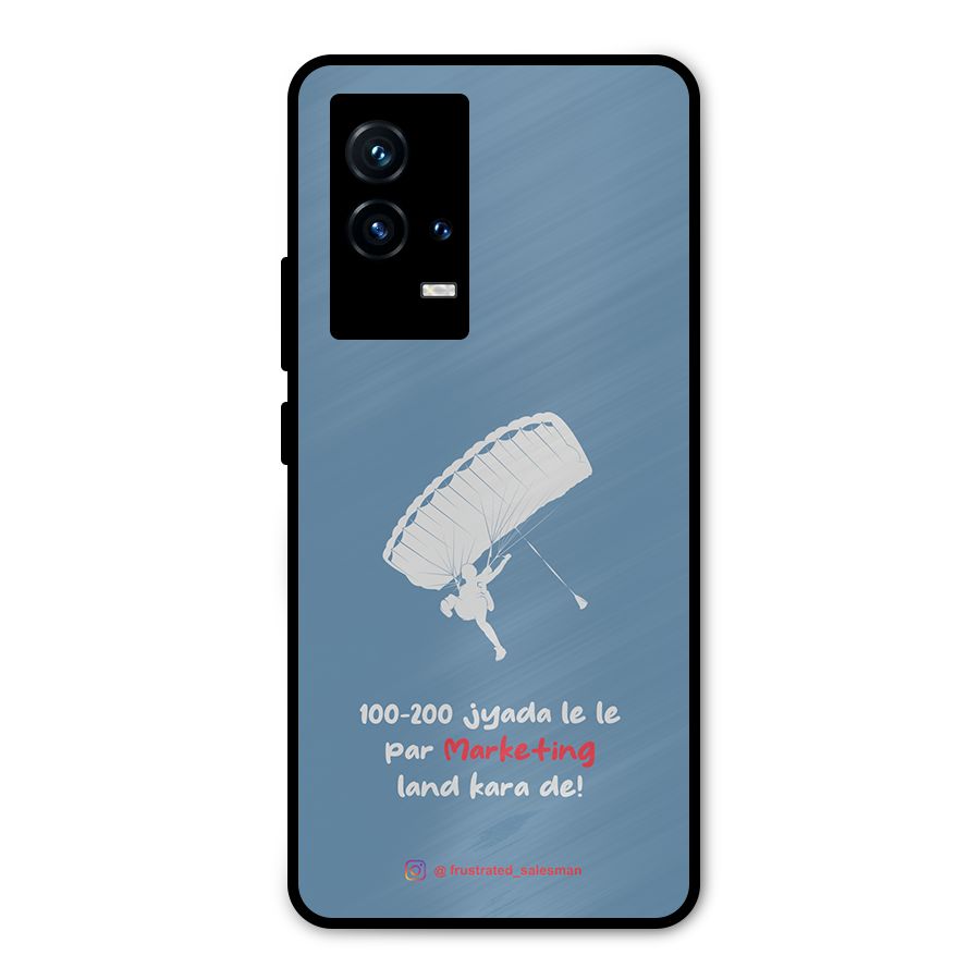 Marketing Land Kara De SteelBlue Metal Back Case for iQOO 9 5G