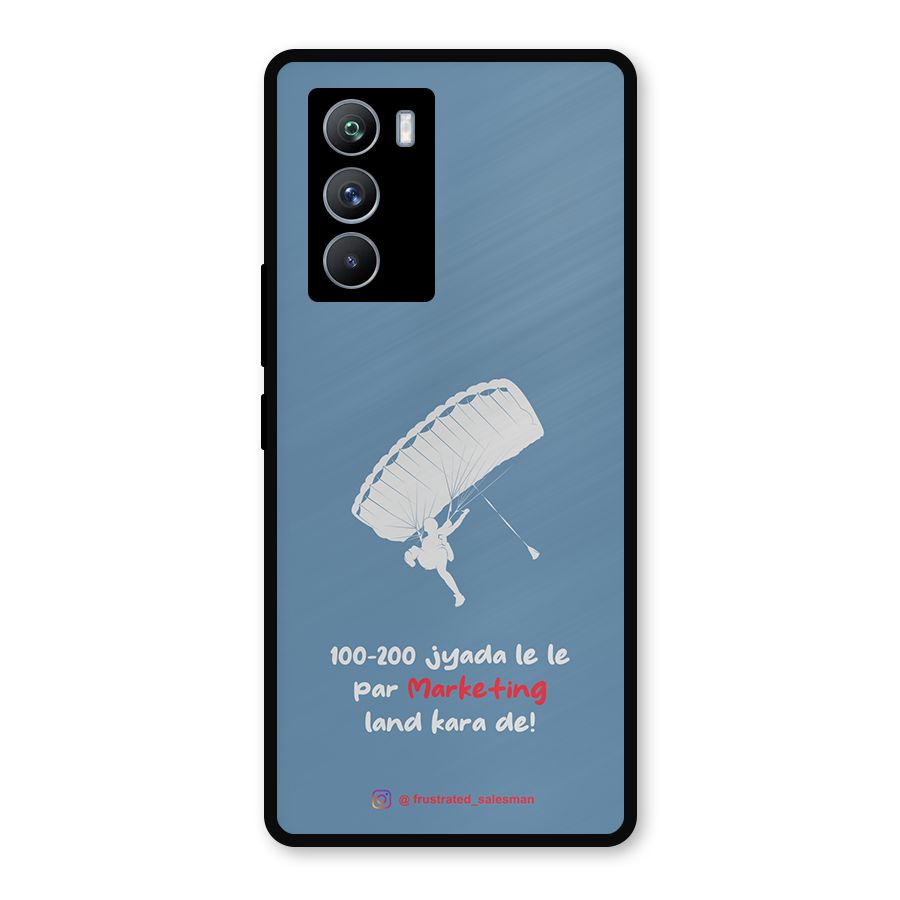 Marketing Land Kara De SteelBlue Metal Back Case for iQOO 9 SE