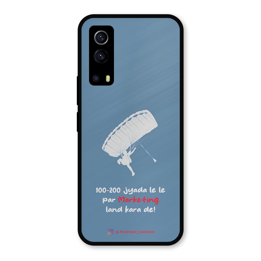 Marketing Land Kara De SteelBlue Metal Back Case for iQOO Z3