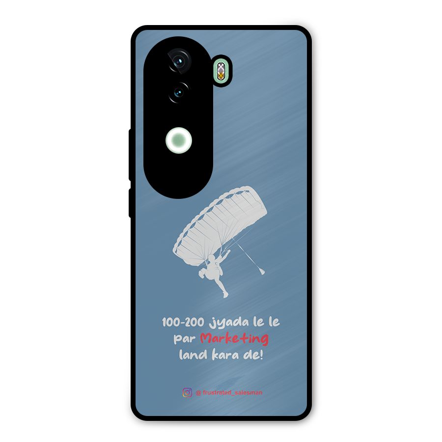Marketing Land Kara De SteelBlue Metal Back Case for iQOO Z9s