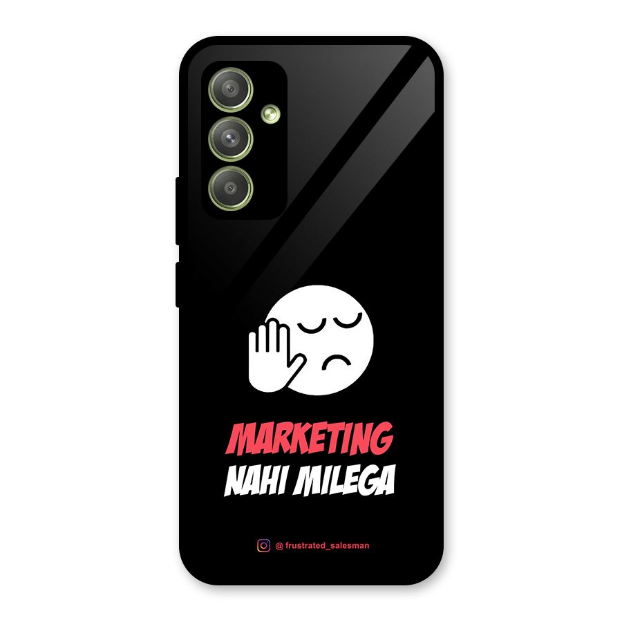 Marketing Nahi Milega Black Glass Back Case for Galaxy A54