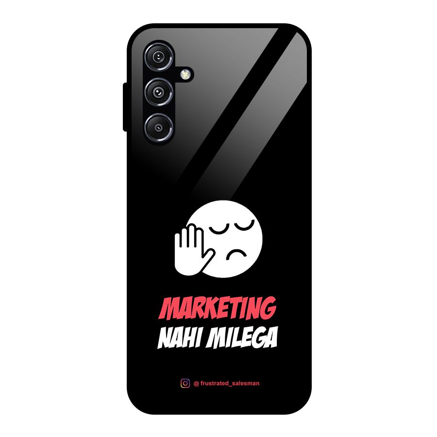 Marketing Nahi Milega Black Glass Back Case for Galaxy M34 5G