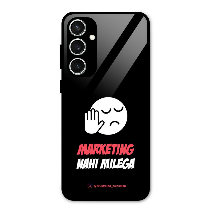 Marketing Nahi Milega Black Glass Back Case for Galaxy S23 FE