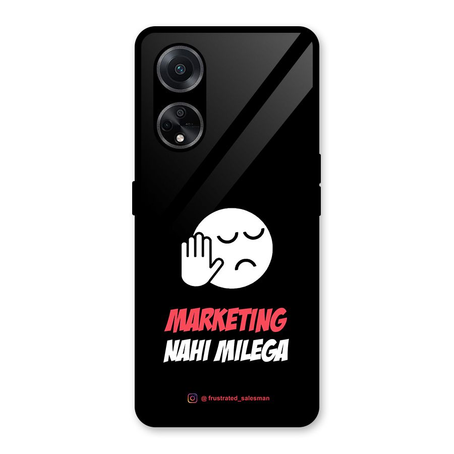 Marketing Nahi Milega Black Glass Back Case for Oppo F23