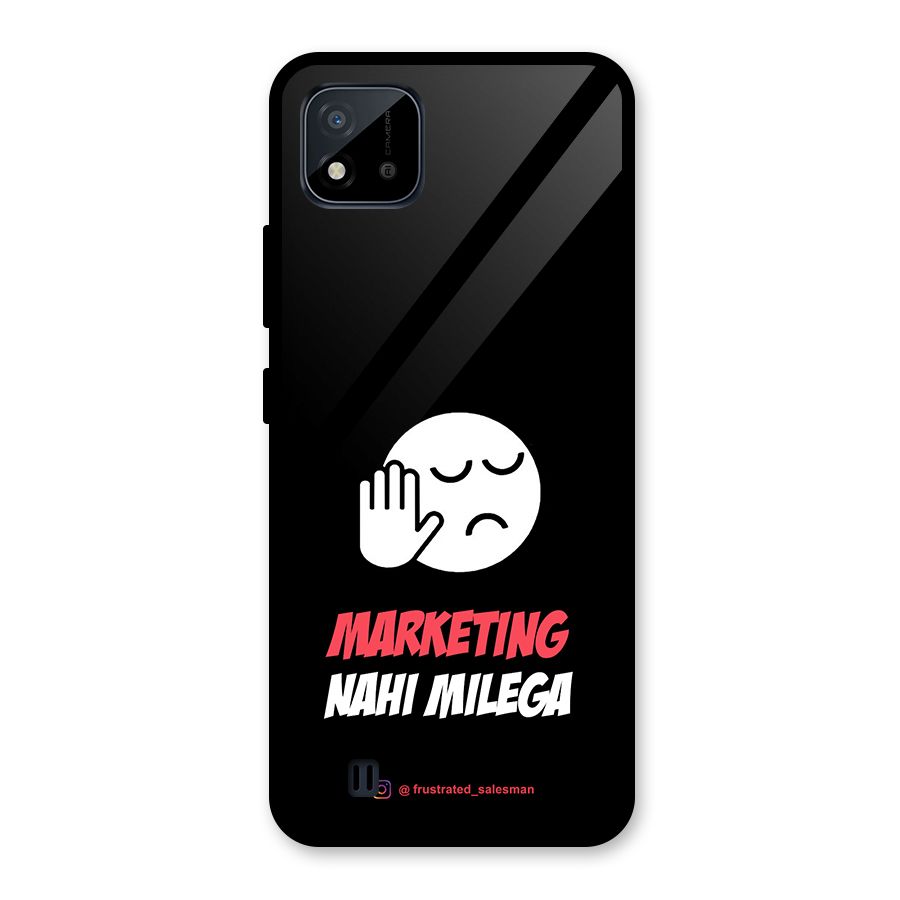 Marketing Nahi Milega Black Glass Back Case for Realme C11 2021
