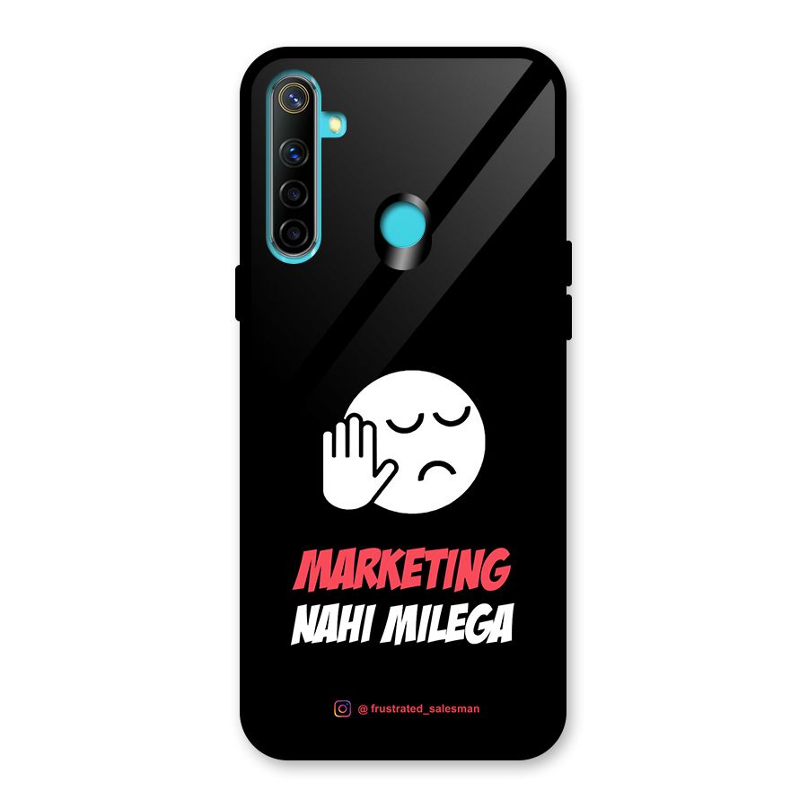 Marketing Nahi Milega Black Glass Back Case for Realme Narzo 10