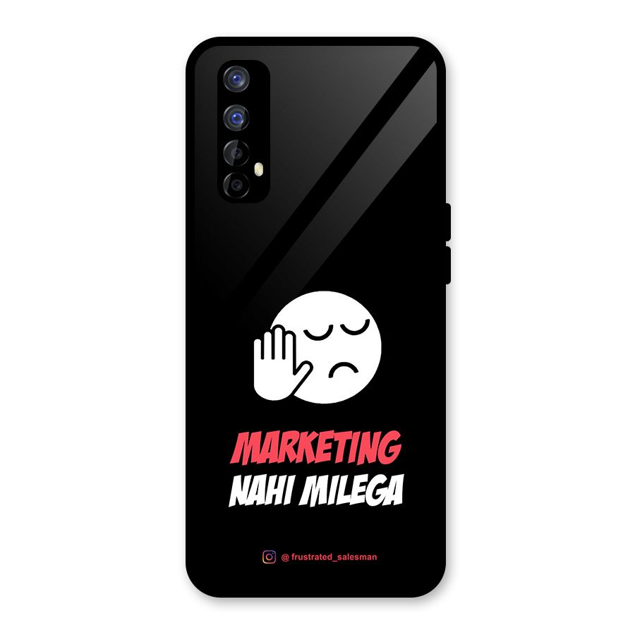 Marketing Nahi Milega Black Glass Back Case for Realme Narzo 20 Pro