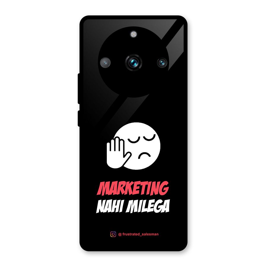 Marketing Nahi Milega Black Glass Back Case for Realme Narzo 60 Pro