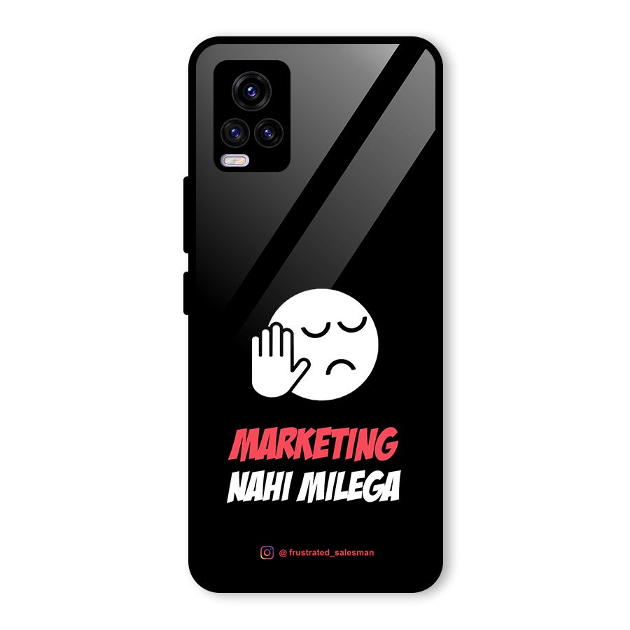 Marketing Nahi Milega Black Glass Back Case for Vivo V20 2021