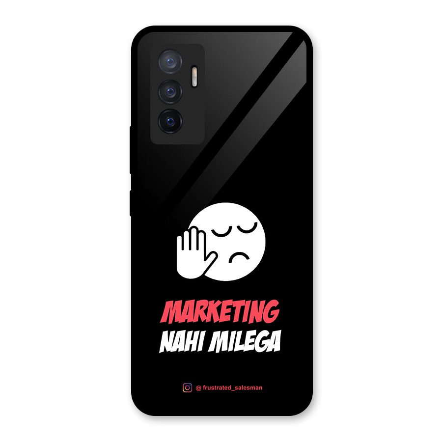 Marketing Nahi Milega Black Glass Back Case for Vivo V23e