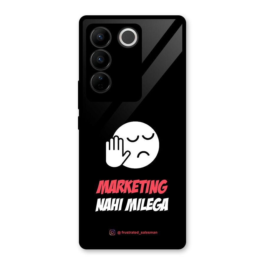 Marketing Nahi Milega Black Glass Back Case for Vivo V27
