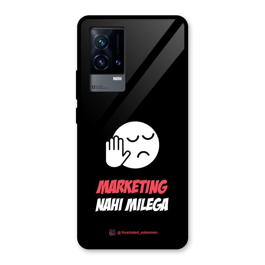 Marketing Nahi Milega Black Glass Back Case for iQOO 9 5G