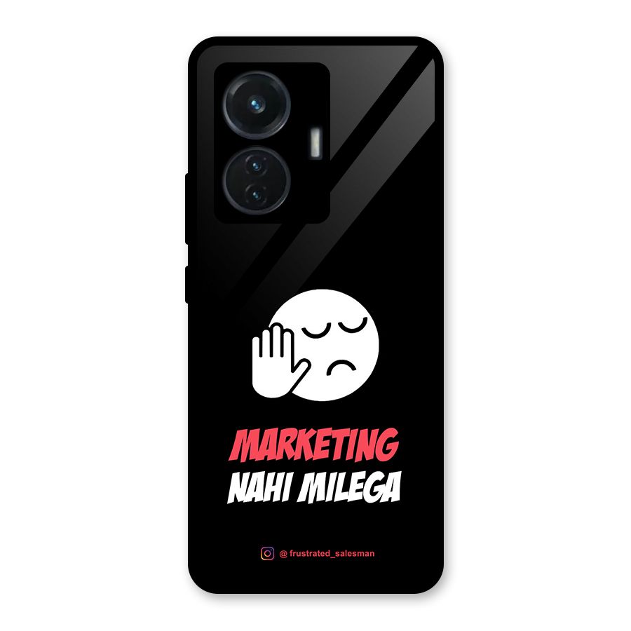 Marketing Nahi Milega Black Glass Back Case for iQOO Z6 44W