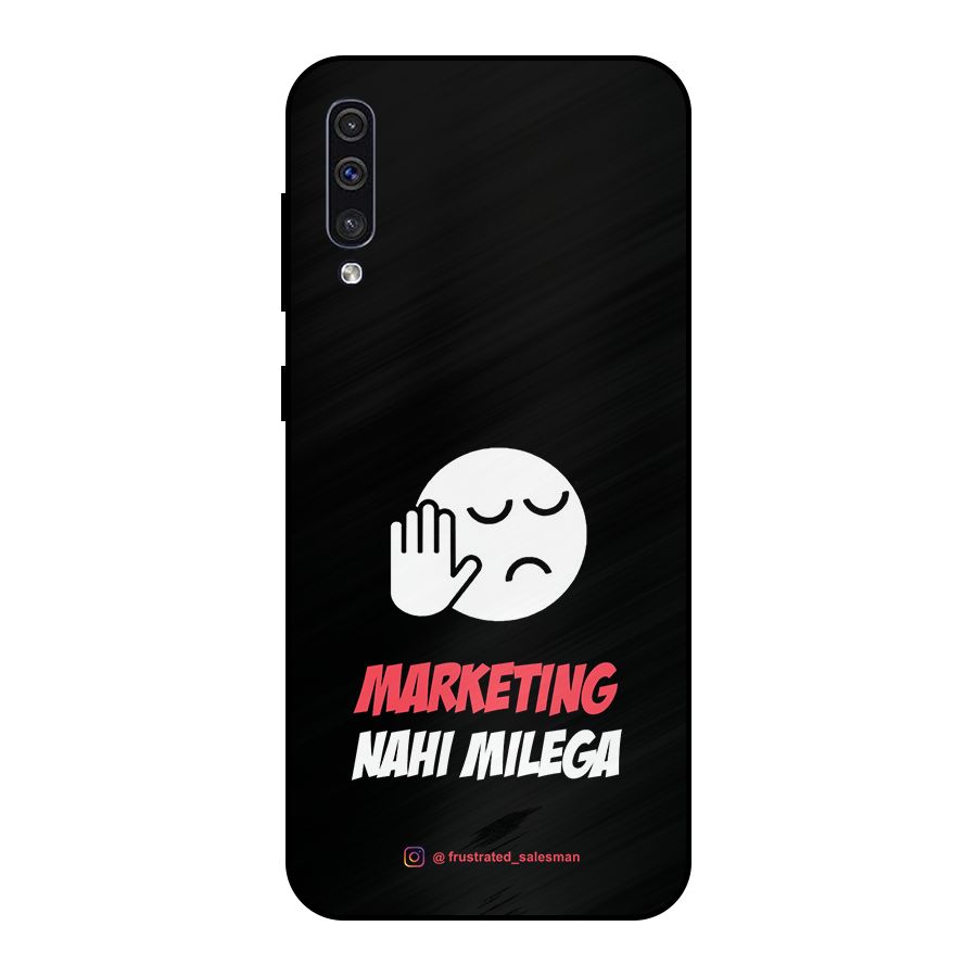 Marketing Nahi Milega Black Metal Back Case for Galaxy A30s