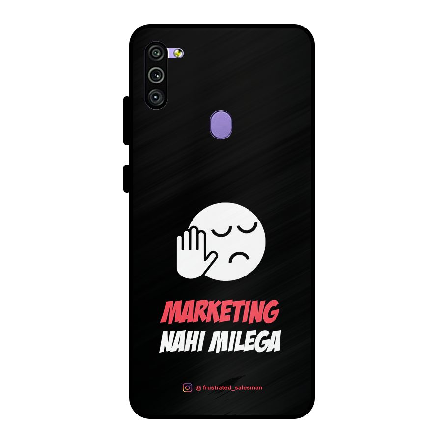 Marketing Nahi Milega Black Metal Back Case for Galaxy M11
