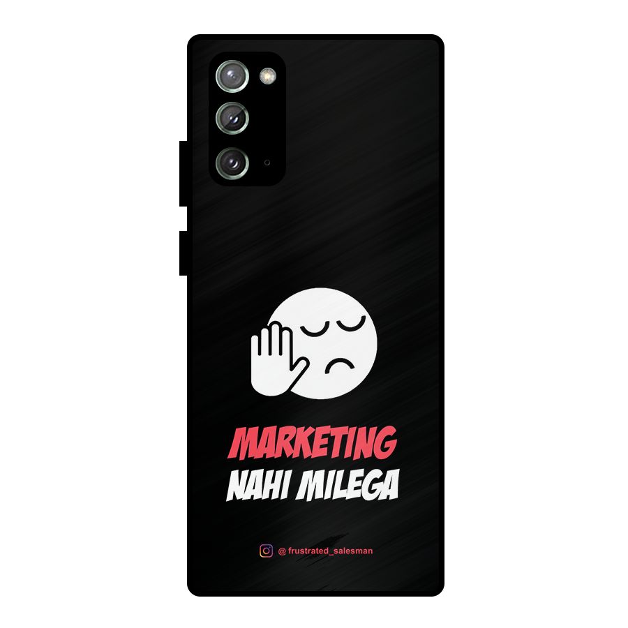 Marketing Nahi Milega Black Metal Back Case for Galaxy Note 20