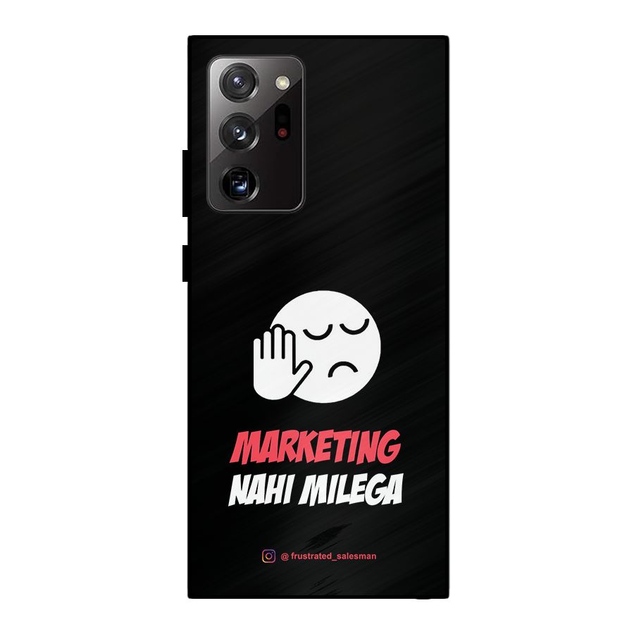 Marketing Nahi Milega Black Metal Back Case for Galaxy Note 20 Ultra
