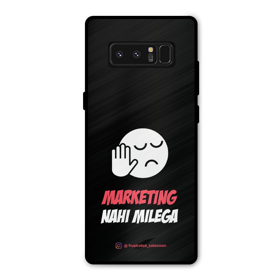 Marketing Nahi Milega Black Metal Back Case for Galaxy Note 8