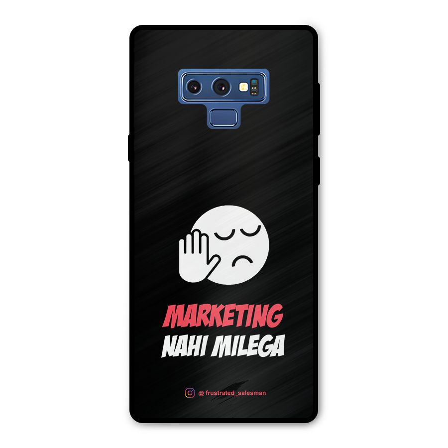 Marketing Nahi Milega Black Metal Back Case for Galaxy Note 9