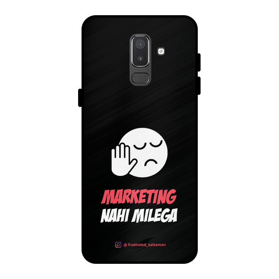 Marketing Nahi Milega Black Metal Back Case for Galaxy On8 (2018)