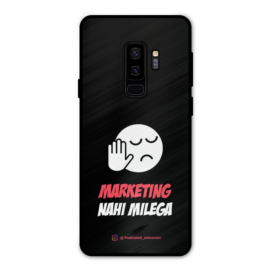 Marketing Nahi Milega Black Metal Back Case for Galaxy S9 Plus