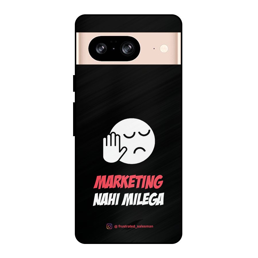 Marketing Nahi Milega Black Metal Back Case for Google Pixel 8