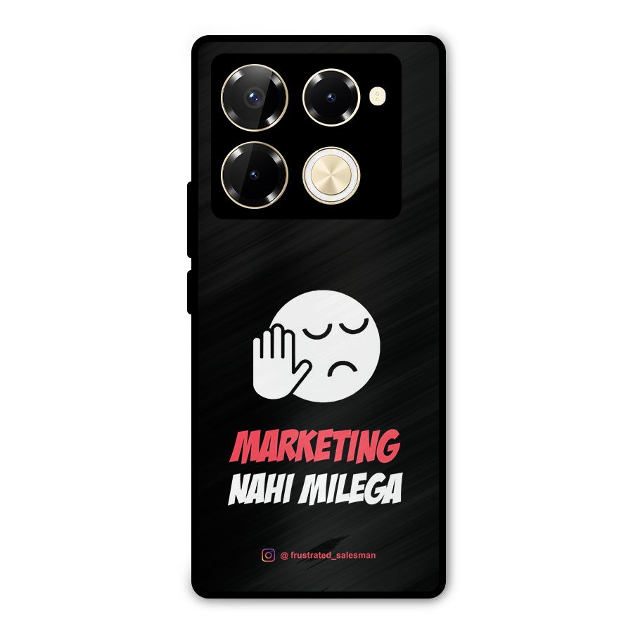 Marketing Nahi Milega Black Metal Back Case for Infinix Note 40 Pro Plus