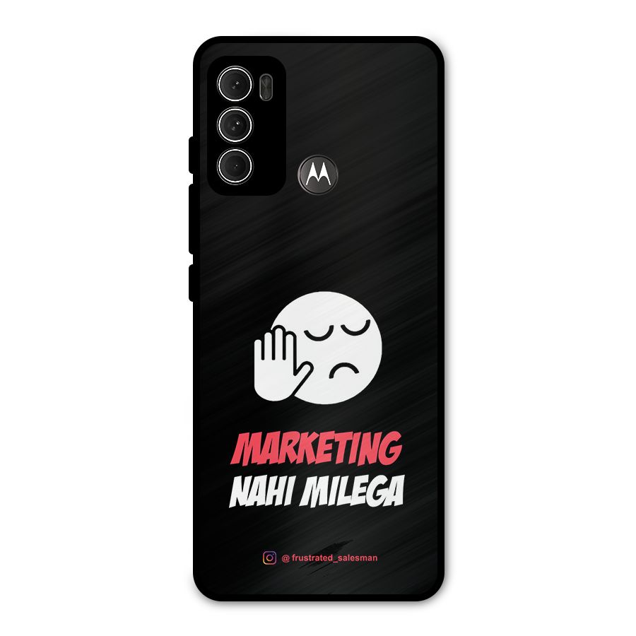 Marketing Nahi Milega Black Metal Back Case for Moto G60