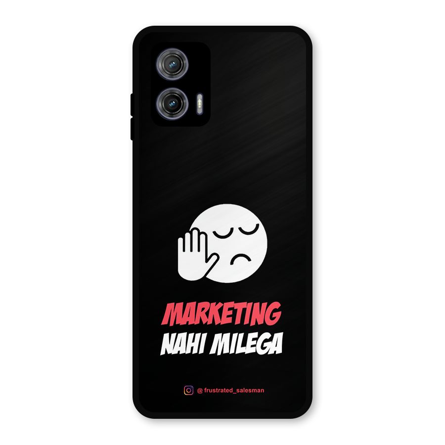 Marketing Nahi Milega Black Metal Back Case for Moto G73