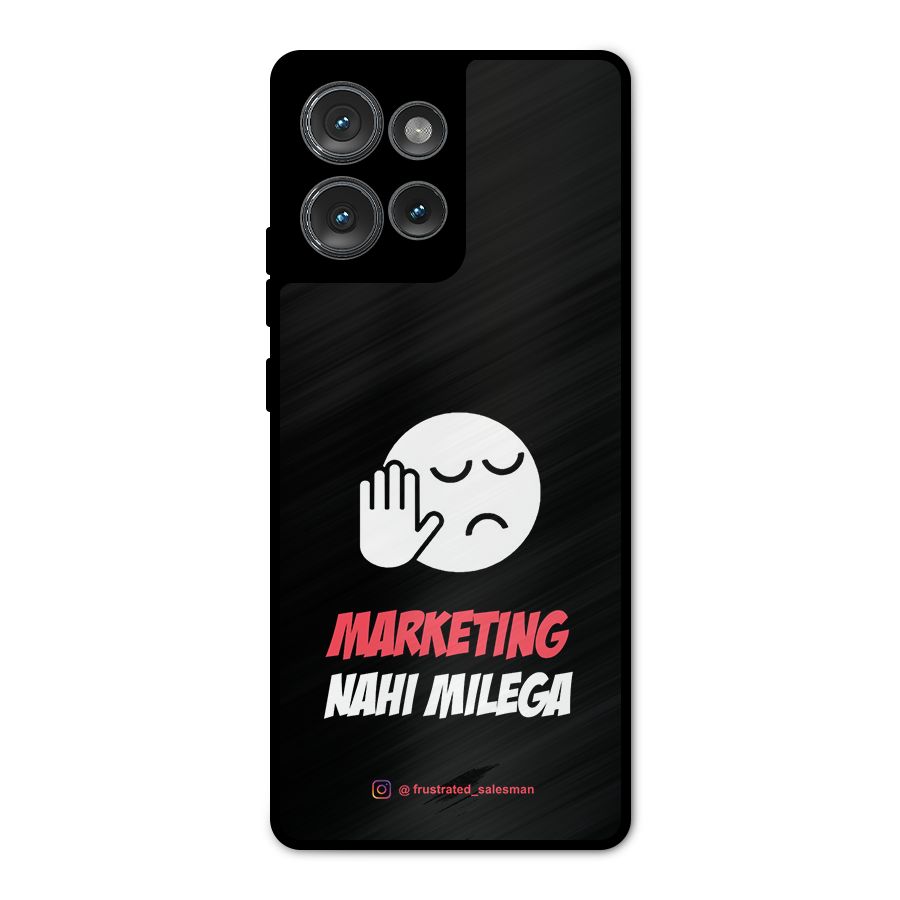 Marketing Nahi Milega Black Metal Back Case for Motorola Edge 50