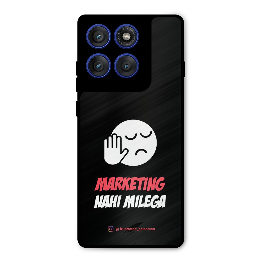 Marketing Nahi Milega Black Metal Back Case for Motorola Edge 60 Pro