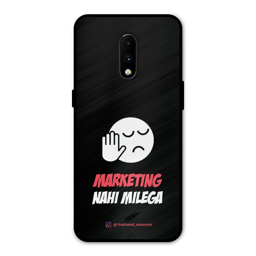 Marketing Nahi Milega Black Metal Back Case for OnePlus 7