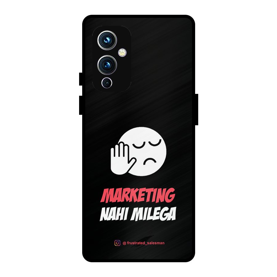 Marketing Nahi Milega Black Metal Back Case for OnePlus 9