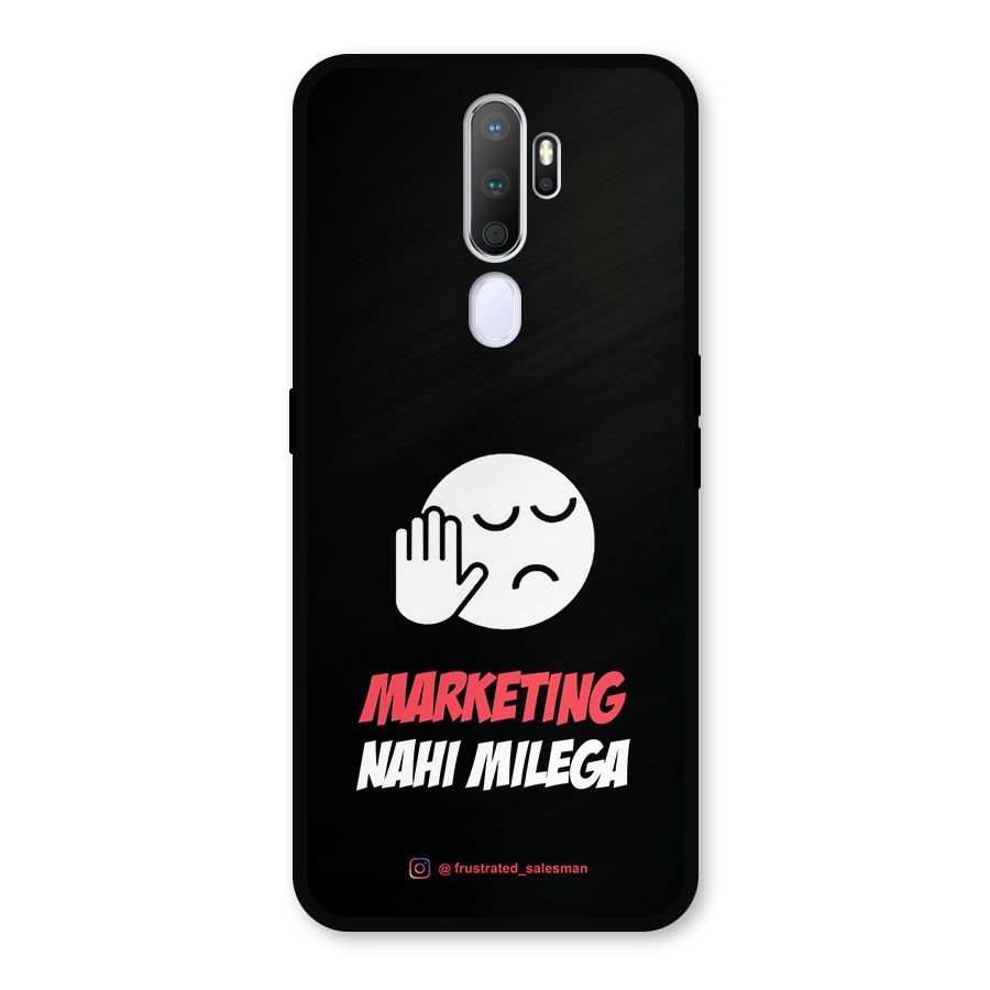 Marketing Nahi Milega Black Metal Back Case for Oppo A9 (2020)