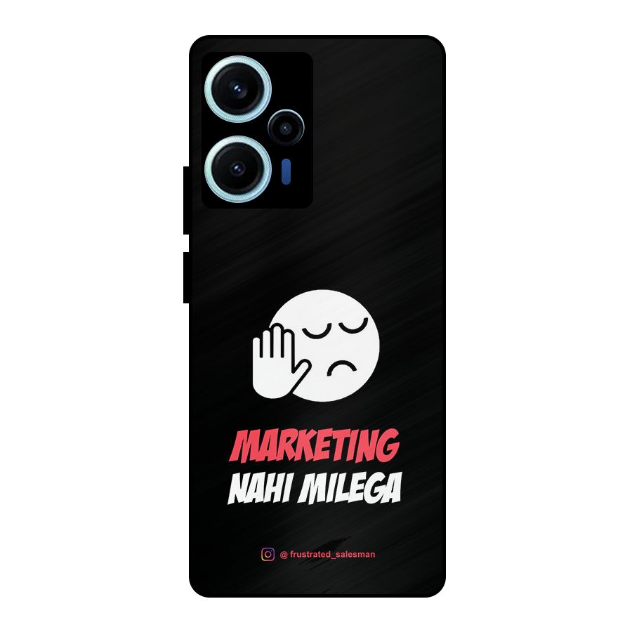 Marketing Nahi Milega Black Metal Back Case for Poco F5