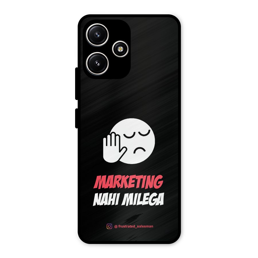 Marketing Nahi Milega Black Metal Back Case for Poco M6 Pro