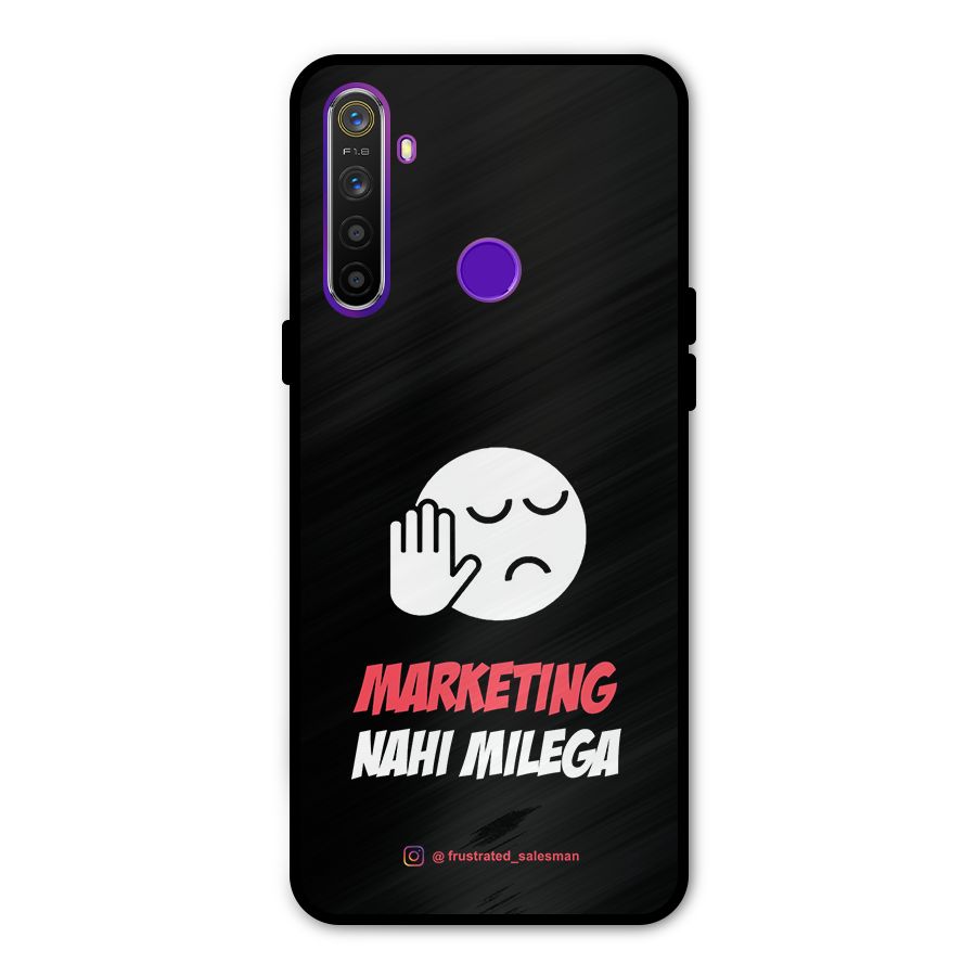 Marketing Nahi Milega Black Metal Back Case for Realme 5i