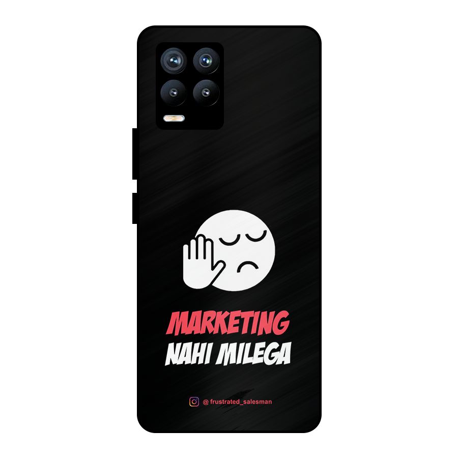 Marketing Nahi Milega Black Metal Back Case for Realme 8 Pro