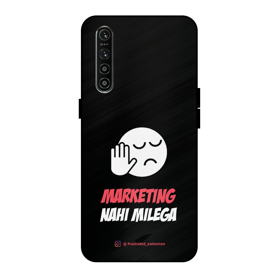 Marketing Nahi Milega Black Metal Back Case for Realme XT