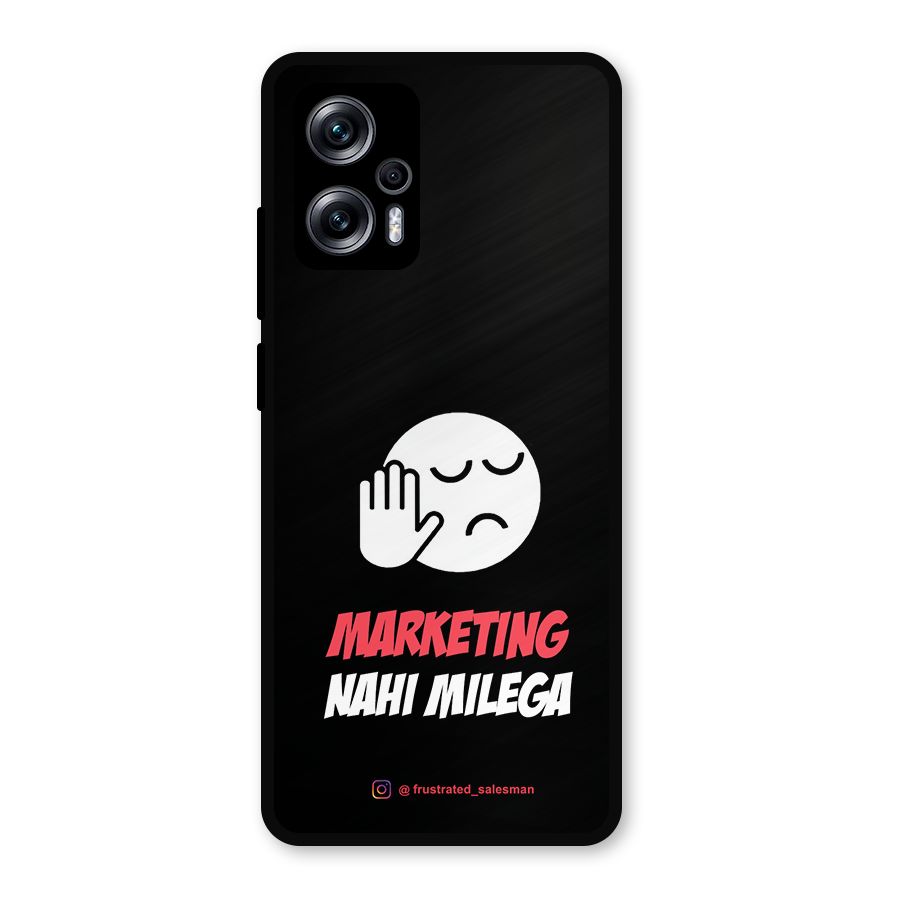 Marketing Nahi Milega Black Metal Back Case for Redmi K50i