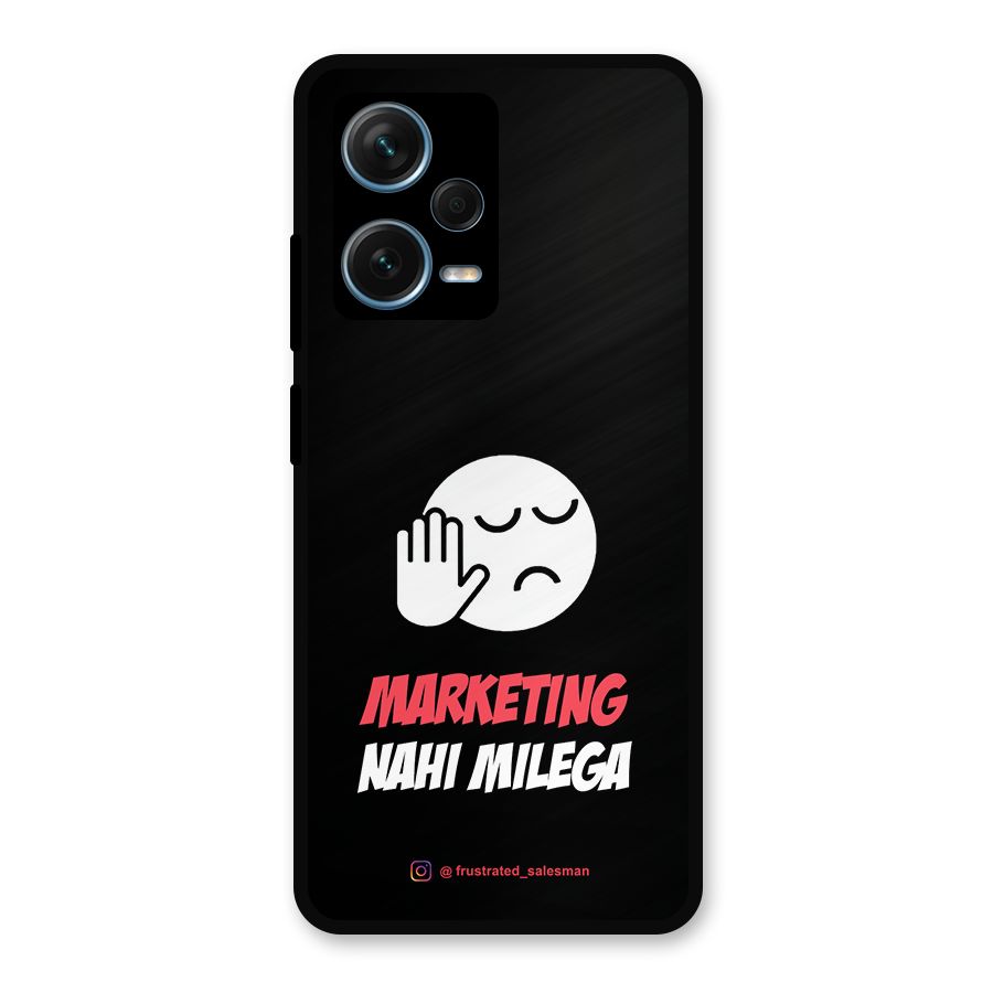 Marketing Nahi Milega Black Metal Back Case for Redmi Note 12 Pro Plus 5G