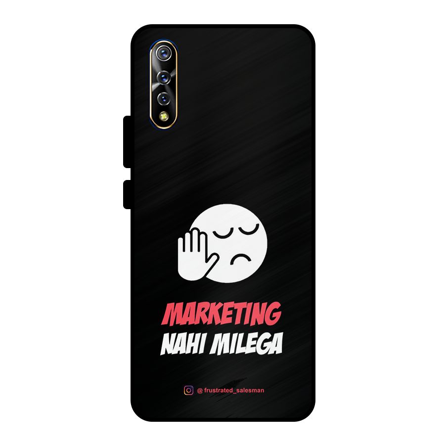 Marketing Nahi Milega Black Metal Back Case for Vivo S1