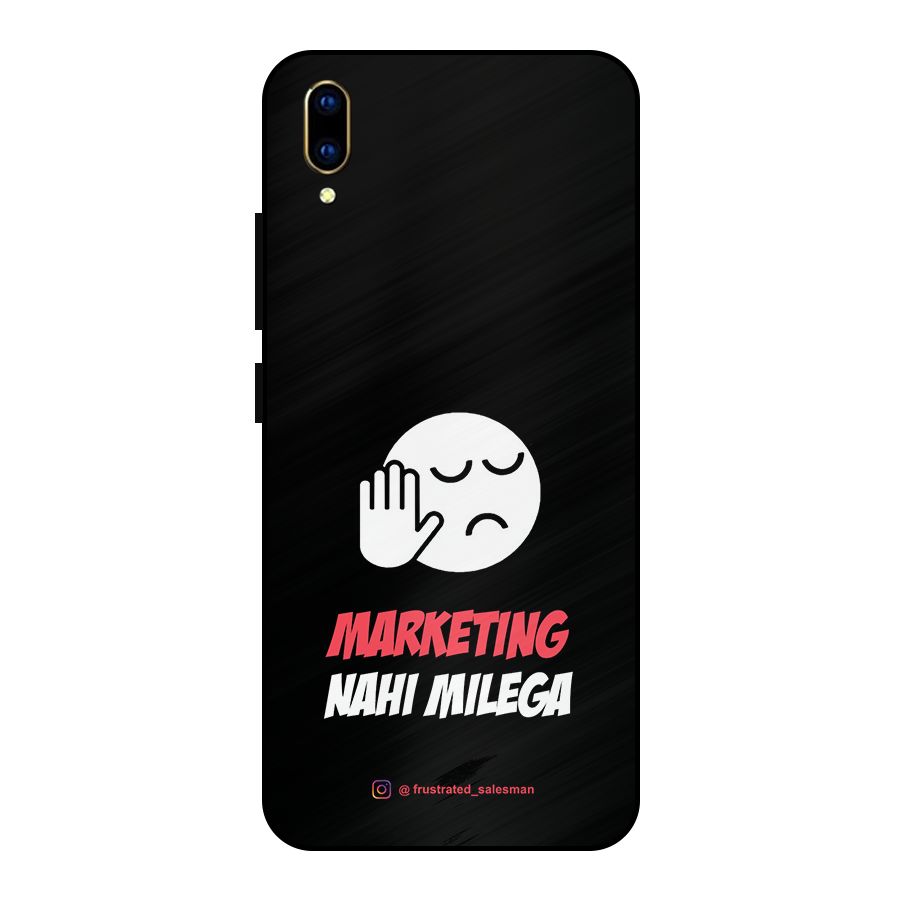 Marketing Nahi Milega Black Metal Back Case for Vivo V11 Pro