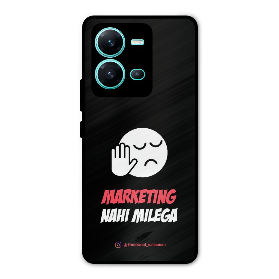 Marketing Nahi Milega Black Metal Back Case for Vivo V25