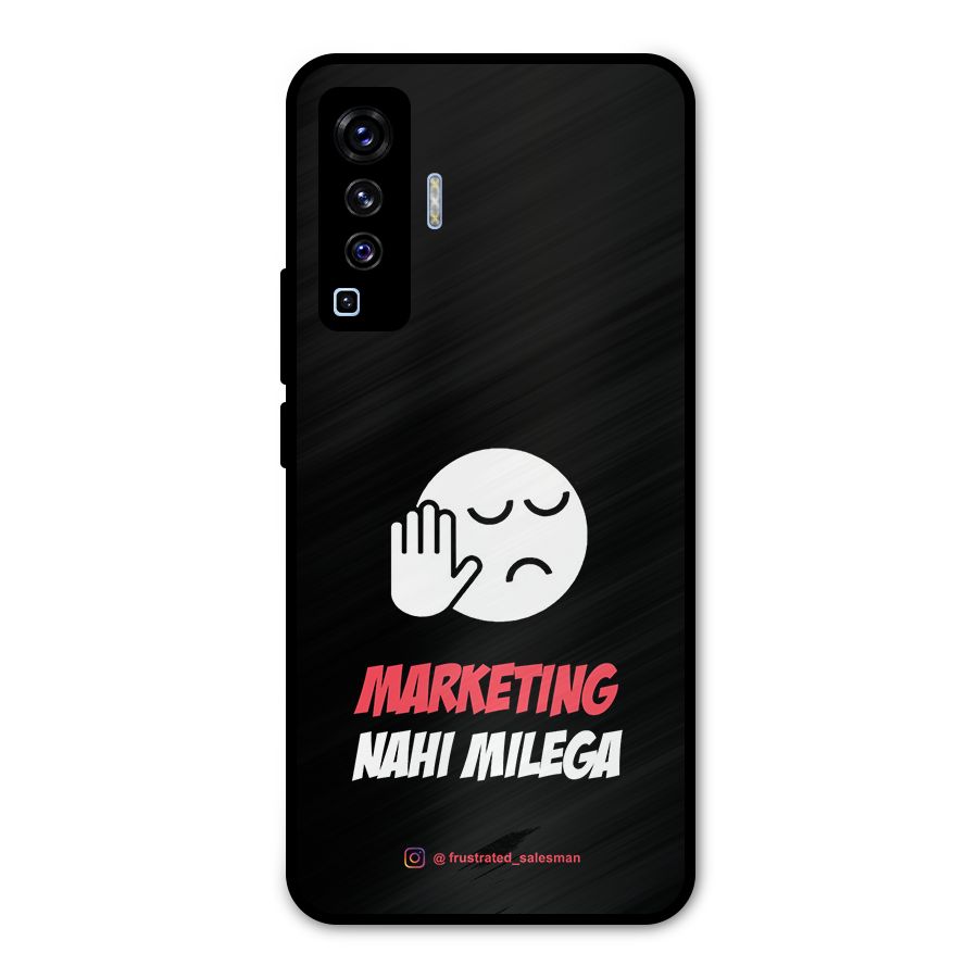 Marketing Nahi Milega Black Metal Back Case for Vivo X50