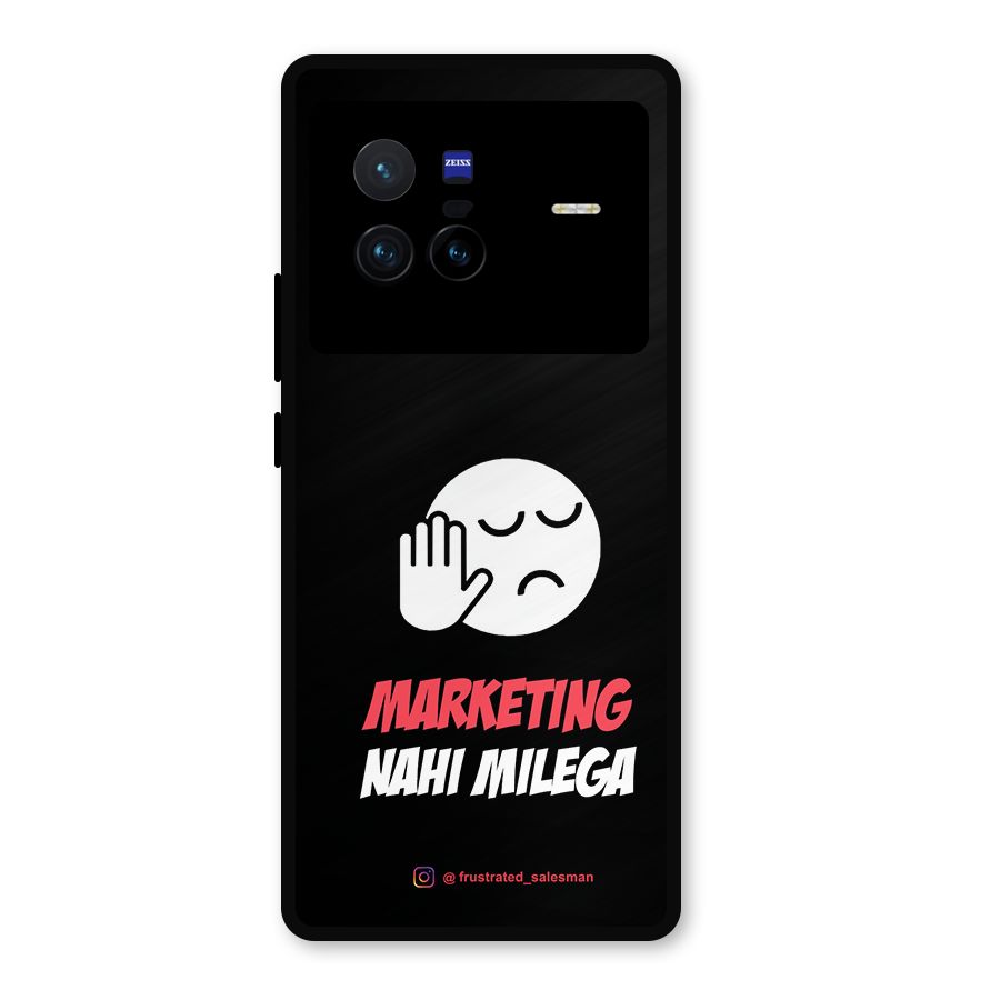 Marketing Nahi Milega Black Metal Back Case for Vivo X80