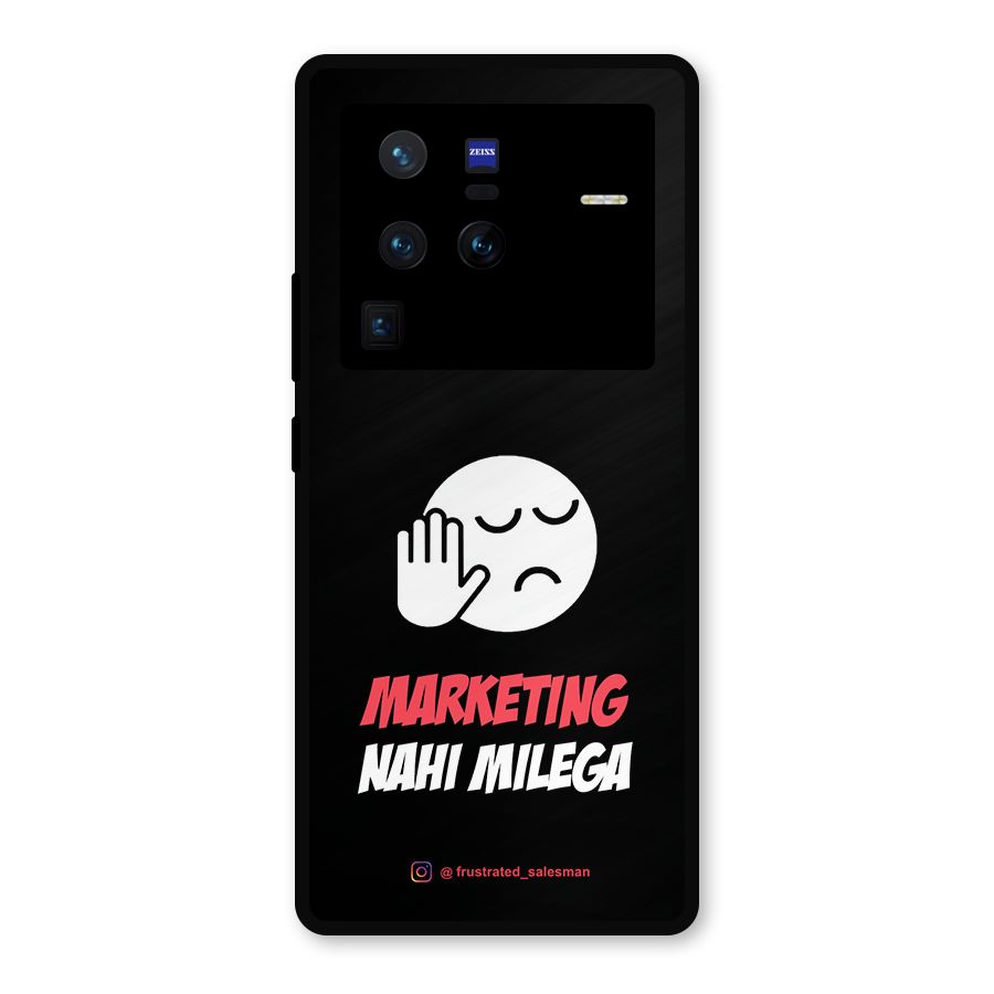 Marketing Nahi Milega Black Metal Back Case for Vivo X80 Pro