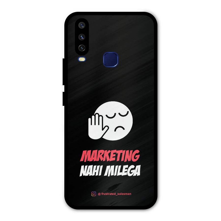 Marketing Nahi Milega Black Metal Back Case for Vivo Y12