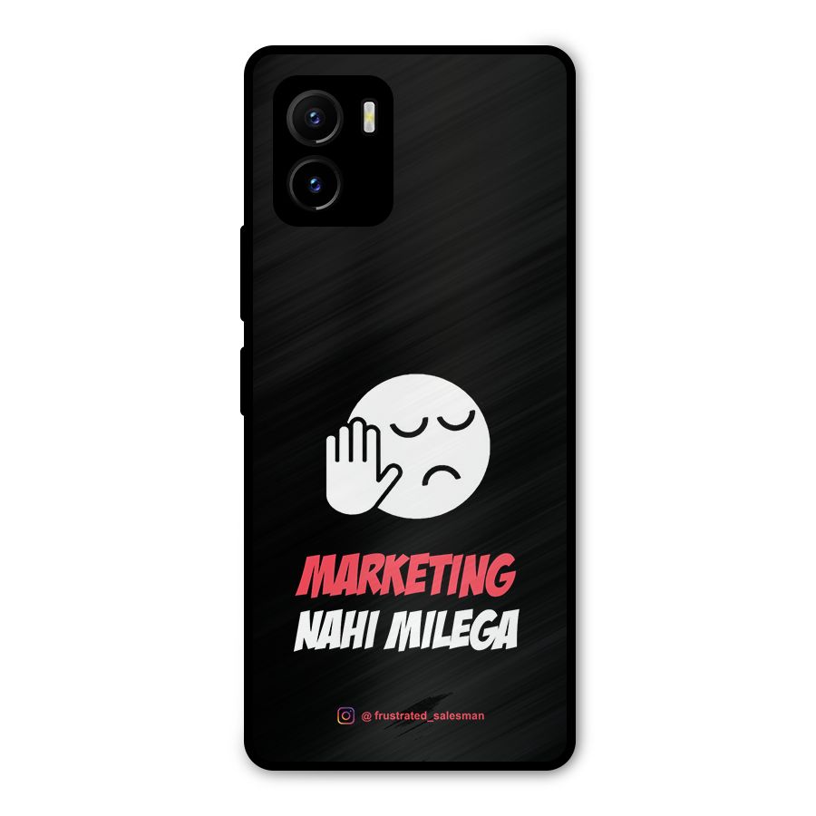 Marketing Nahi Milega Black Metal Back Case for Vivo Y15s